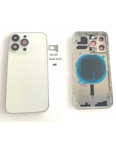 Carcasa Central o Chasis con Tapa Trasera para IPhone 13 Pro - Blanco