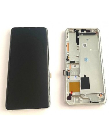 Pantalla LCD y Tactil con Marco Plata para Xiaomi Mi Note 10   Xiaomi Mi Note 10 Lite   Xiaomi Mi Note 10 Pro