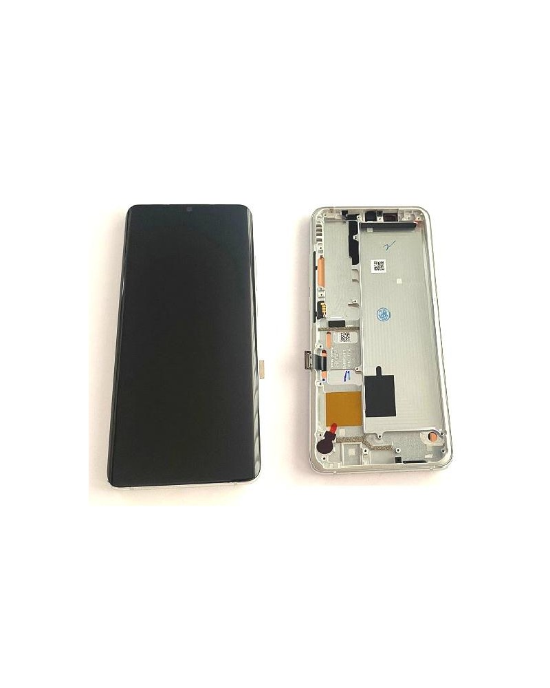 LCD e ecrã tátil com moldura prateada para Xiaomi Mi Note 10 Xiaomi Mi Note 10 Lite Xiaomi Mi Note 10 Pro