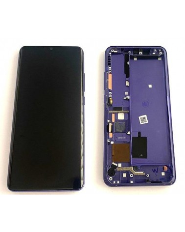 LCD e ecrã tátil com moldura roxa para Xiaomi Mi Note 10 Xiaomi Mi Note 10 Lite Xiaomi Mi Note 10 Pro