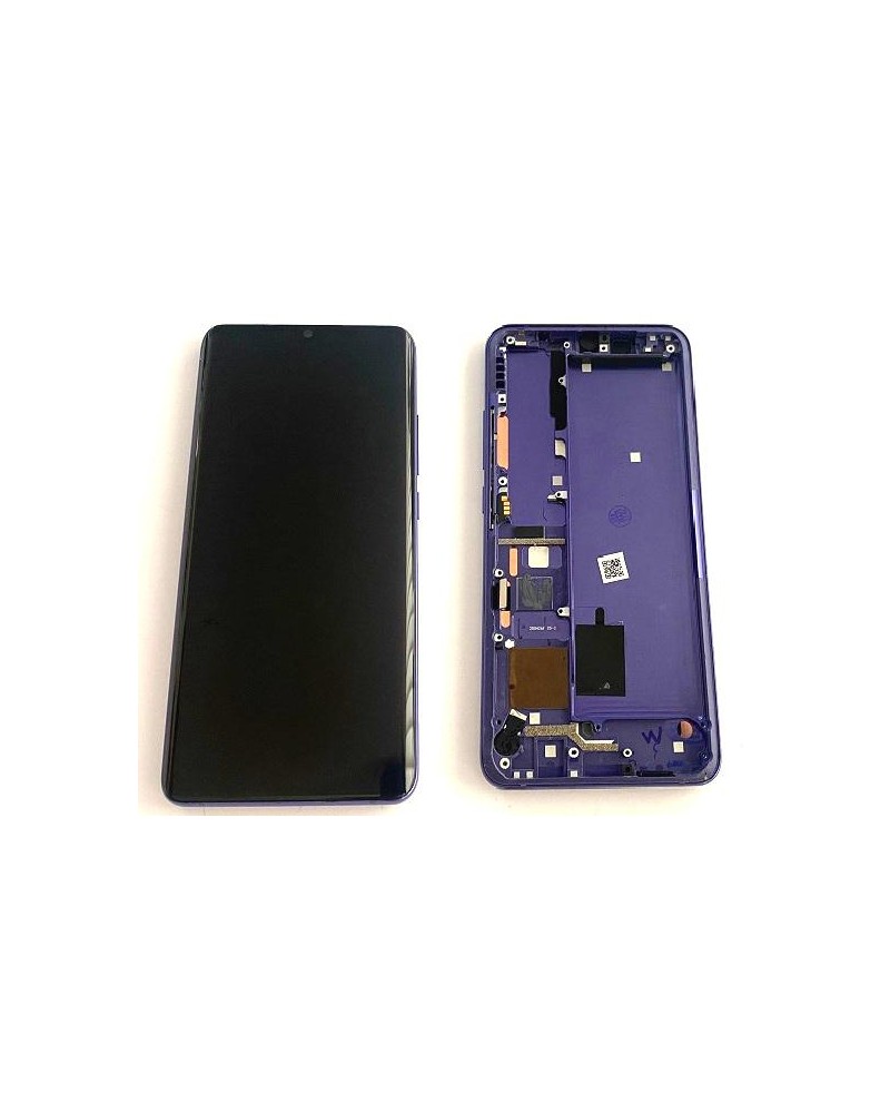 LCD e ecrã tátil com moldura roxa para Xiaomi Mi Note 10 Xiaomi Mi Note 10 Lite Xiaomi Mi Note 10 Pro