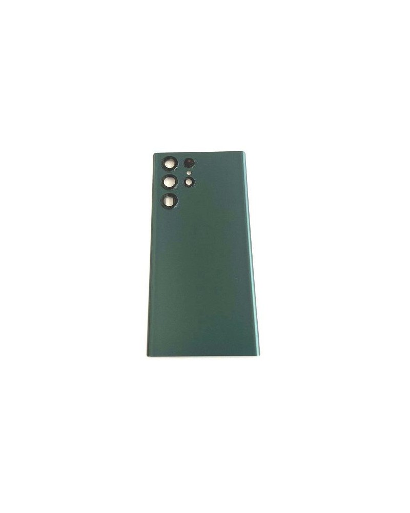 Tampa traseira da bateria com lente para Samsung Galaxy S22 Ultra SM-S908 SM-S908 - Verde