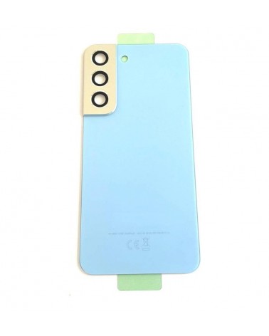 Tapa Trasera De Bateria Con Lente Para Samsung Galaxy S22 SM-S901 - Azul