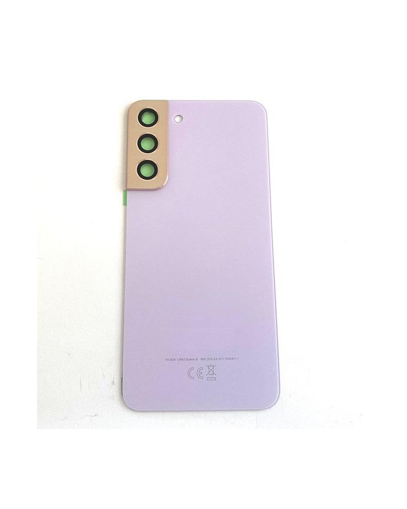 Capa traseira para bateria e lente para Samsung Galaxy S22 Plus SM-S906 - Lilás roxo