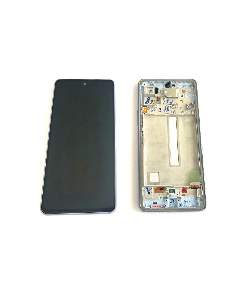 LCD e ecrã tátil com moldura azul para Samsung Galaxy A53 5G A536 A536B A536B Service Pack